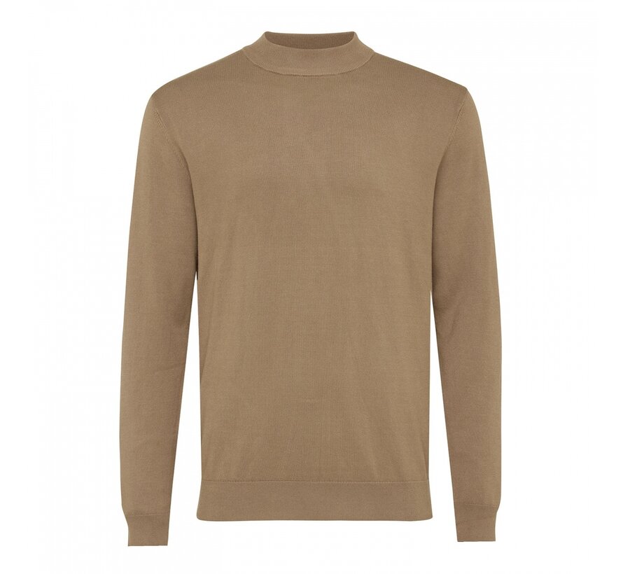 SAINT Stretch turtleneck Light brown (TRKWHE046 - 401)