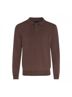 Tresanti SETH Pullover with hidden buttons Dark brown (TRKWGE049 - 402)