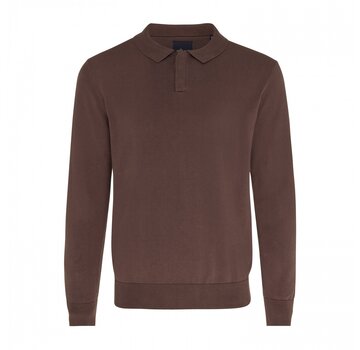 Tresanti SETH Pullover with hidden buttons Dark brown (TRKWGE049 - 402)