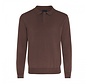 SETH Pullover with hidden buttons Dark brown (TRKWGE049 - 402)