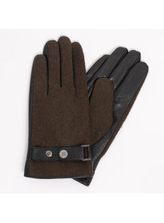 Tresanti BEPPIE Flanel uni gloves Dark brown (TRGLHE071 - 402)