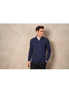 District Indigo Merino/Stretch Trui Half-Zip Indigo (7.32.501.560 - 011)