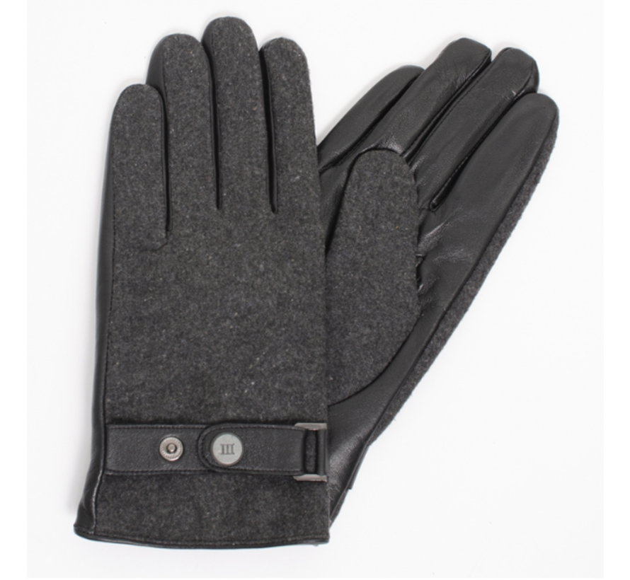 BEPPIE Flanel uni gloves Anthracite (TRGLHE071 - 202)