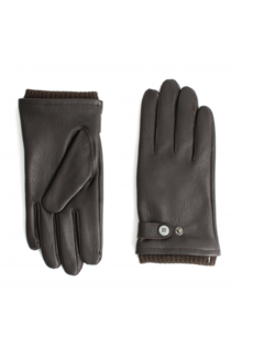 Tresanti SANTO Sheepskin leather gloves lined Dark brown (TRGLHE067 - 402)