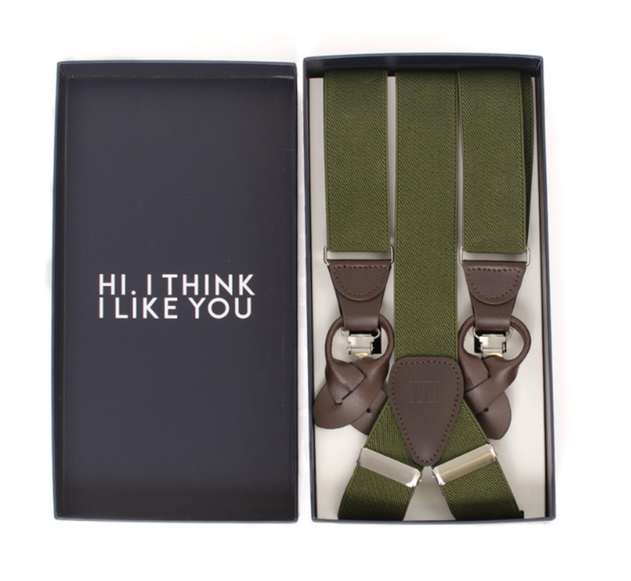 SANDEY| Plain elastic braces Green (TRBRGE031 - 900)