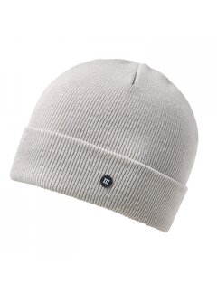 Tresanti SVEN Fine knitted beanie with rubber logo III Light grey (TRHTGE074 - 201)