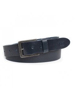 Tresanti ZACK Geperforeerde leren riem Navy (TRBEZZ003 - 803)