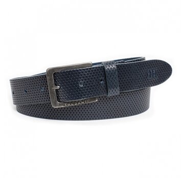 Tresanti ZACK Geperforeerde leren riem Navy (TRBEZZ003 - 803)