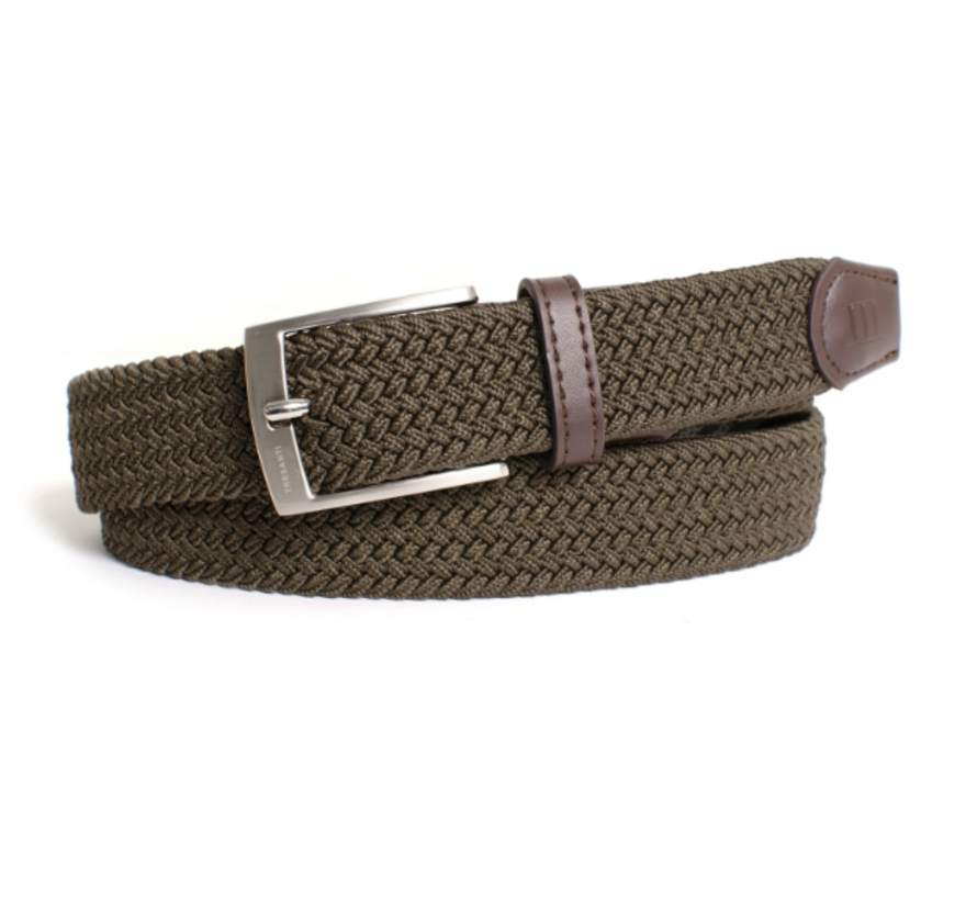 ERLING Braided belt Olive  (TRBEZZ007 - 905)