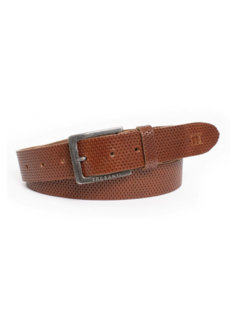 Tresanti ZACK Geperforeerde leren riem Cognac (TRBEZZ003 - 403)