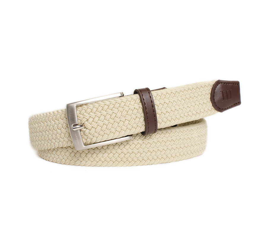 ZENO I Giftbox braided belt and bamboo socks Beige (TRCOZZ001 - 101)