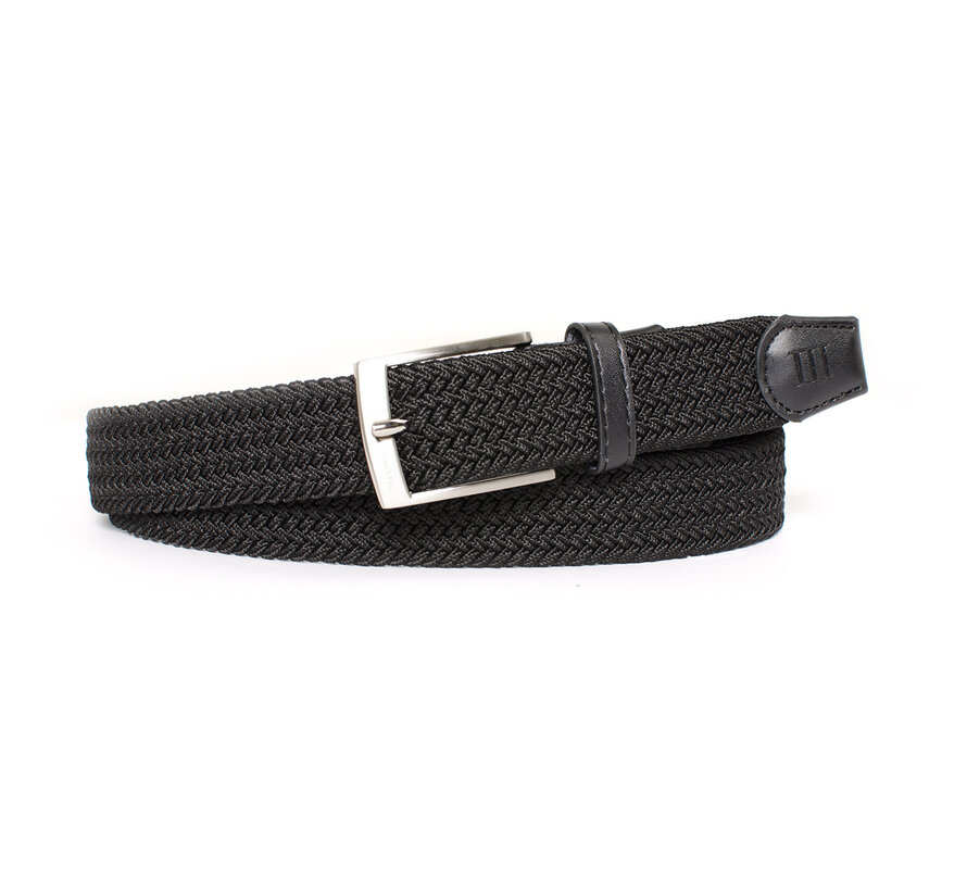 Giftbox braided belt and bamboo socks Black (TRCOZZ001 - 300)