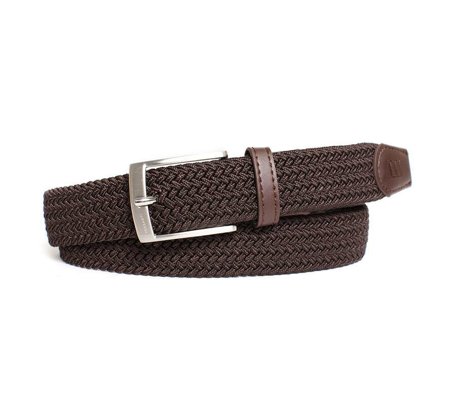 ZENO I Giftbox braided belt and bamboo socks Brown (TRCOZZ001 - 400)