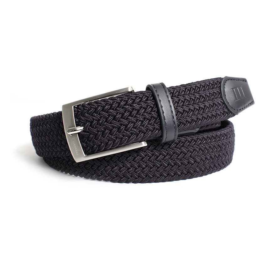 ZENO I Giftbox braided belt and bamboo socks Navy (TRCOZZ001 - 803)