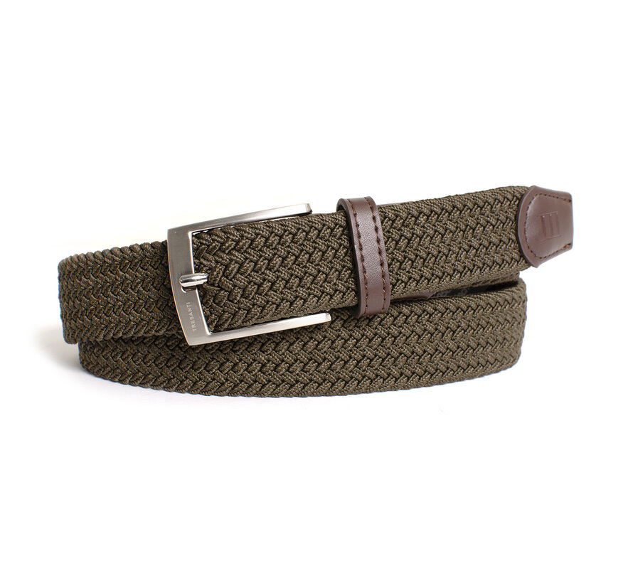 ZENO I Giftbox braided belt and bamboo socks Olive  (TRCOZZ001 - 905)