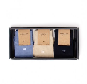 Tresanti ZOLA I Giftbox bamboo socks 3 pcs Navy (TRCOZZ002 - 803)