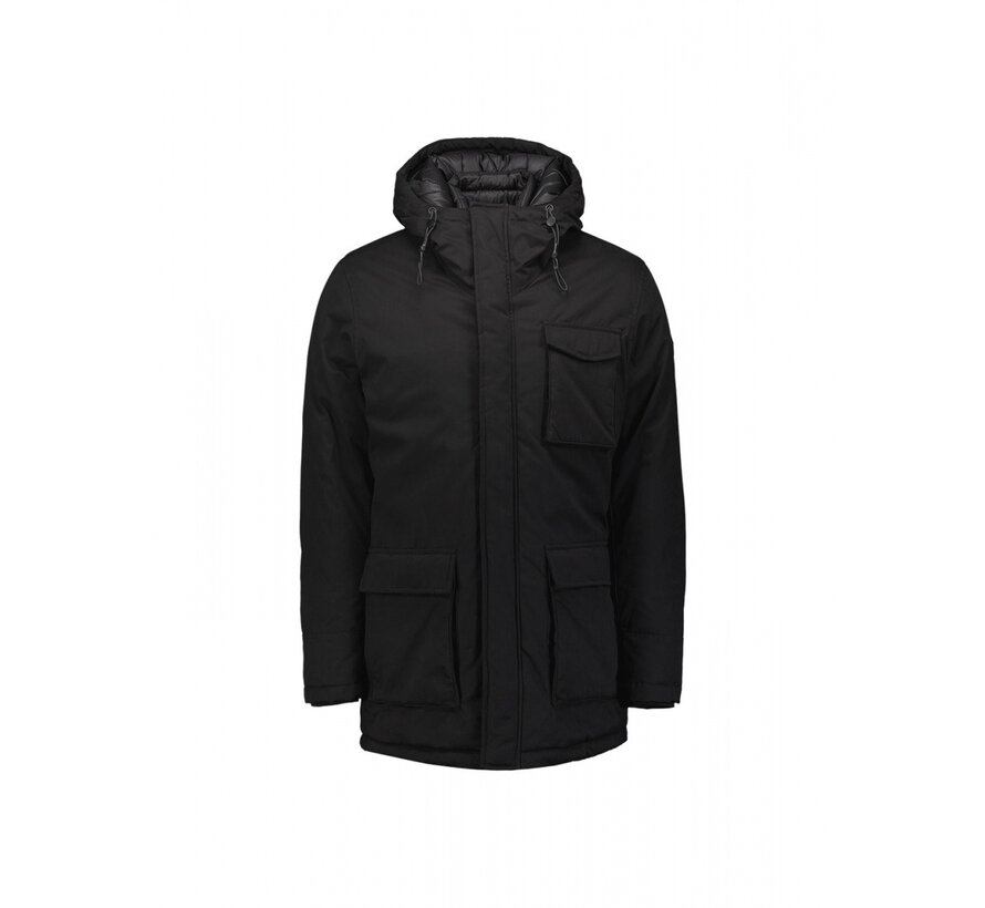 Jacket Long Fit Hooded Double Front Closure  Black (21630922 - 020)