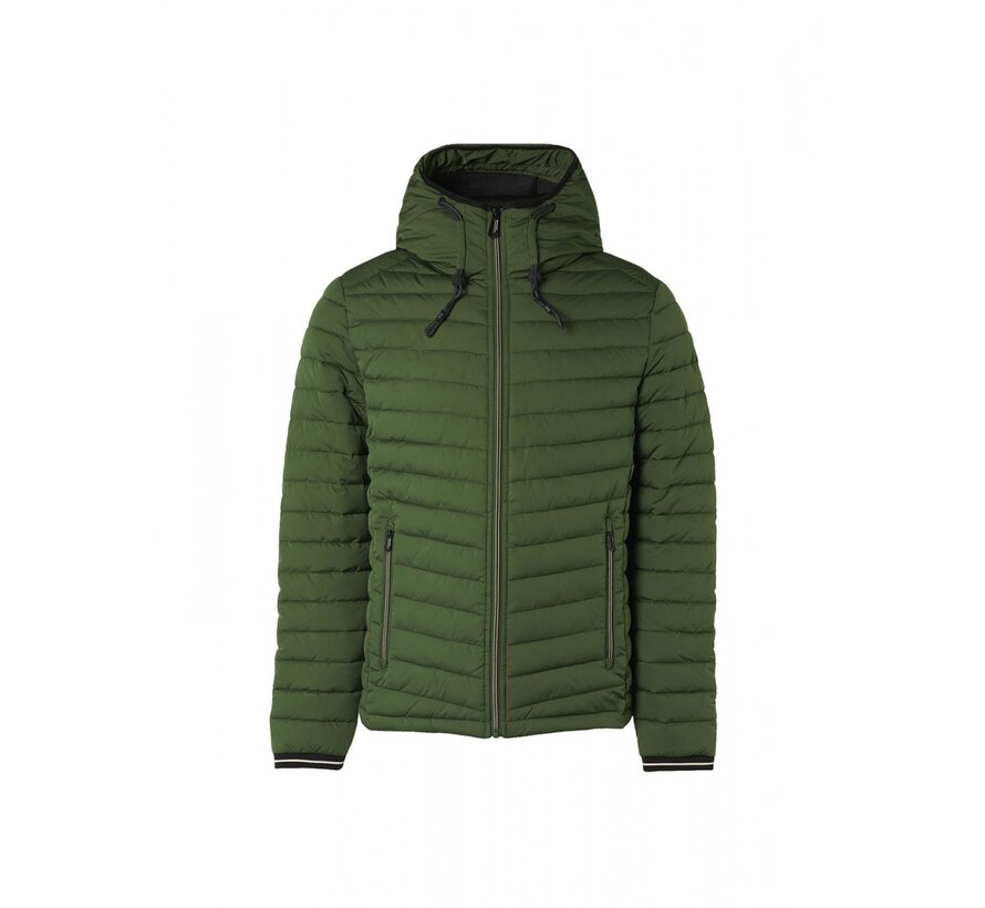 Jacket Hooded Short Fit Padded Dark Green (21630705SN - 052)