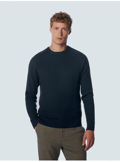 No Excess Pullover Crewneck Solid Jacquard Rib Night (21230923 - 078)