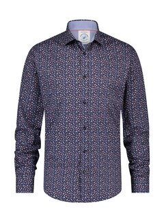 A Fish Named Fred Overhemd Shirt Bubble Structure Navy (27.012.604)