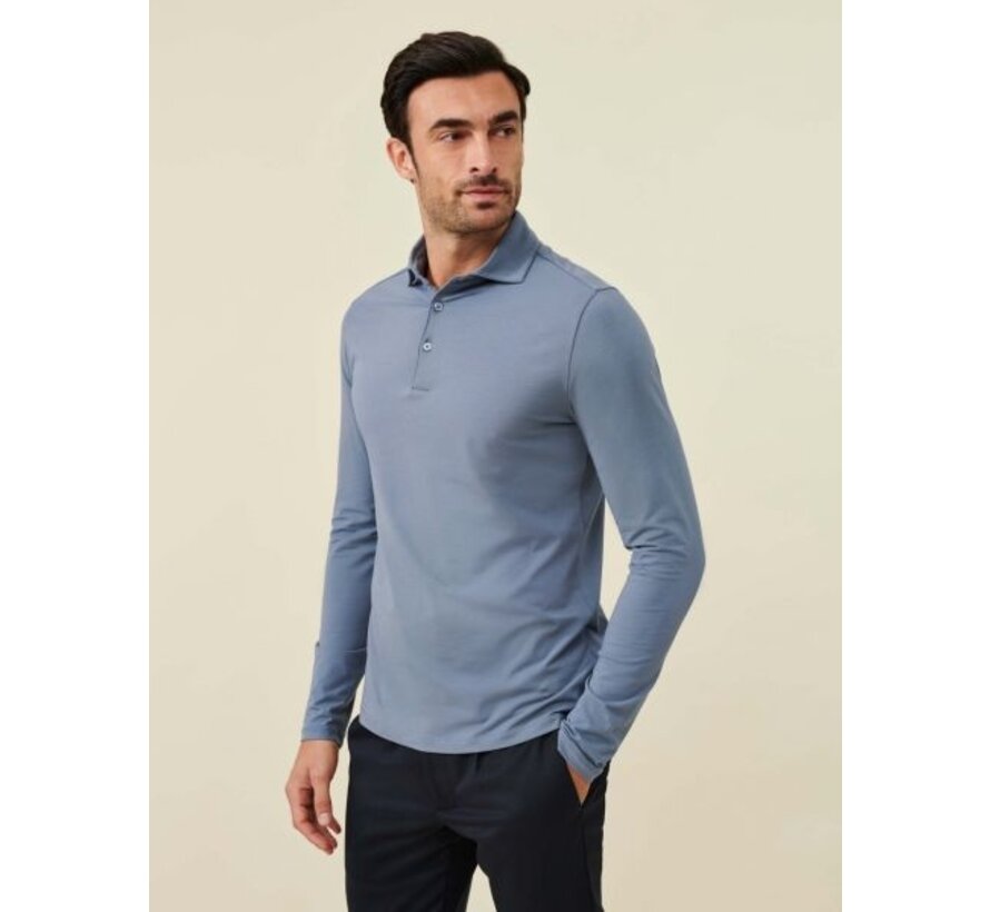 Polo lange mouw Marciano Grey Blue (116235001 - 670000)