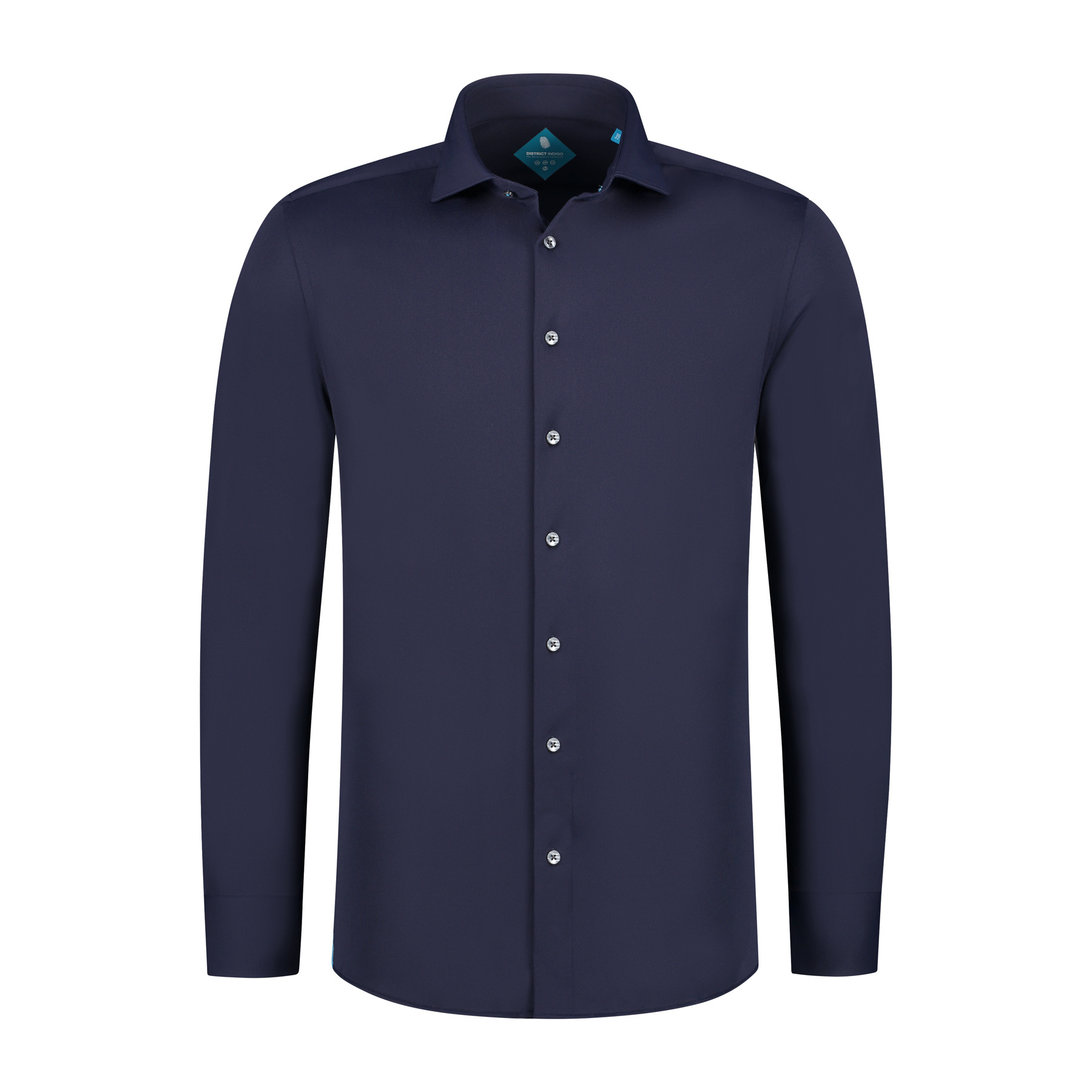 District Indigo Overhemd Pique Performance Navy District Indigo