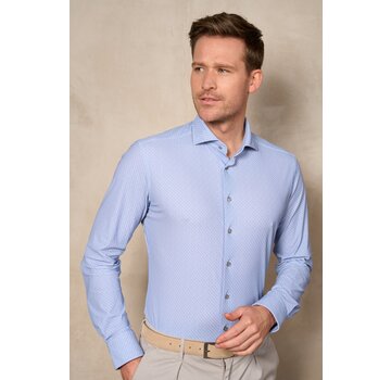 District Indigo Performance Overhemd Check Light Blue ( 7.32.027.731 - 318)