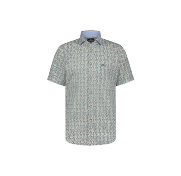 Fellows United Shirt korte mouw butterfly Mint green (41.6612 - 175)