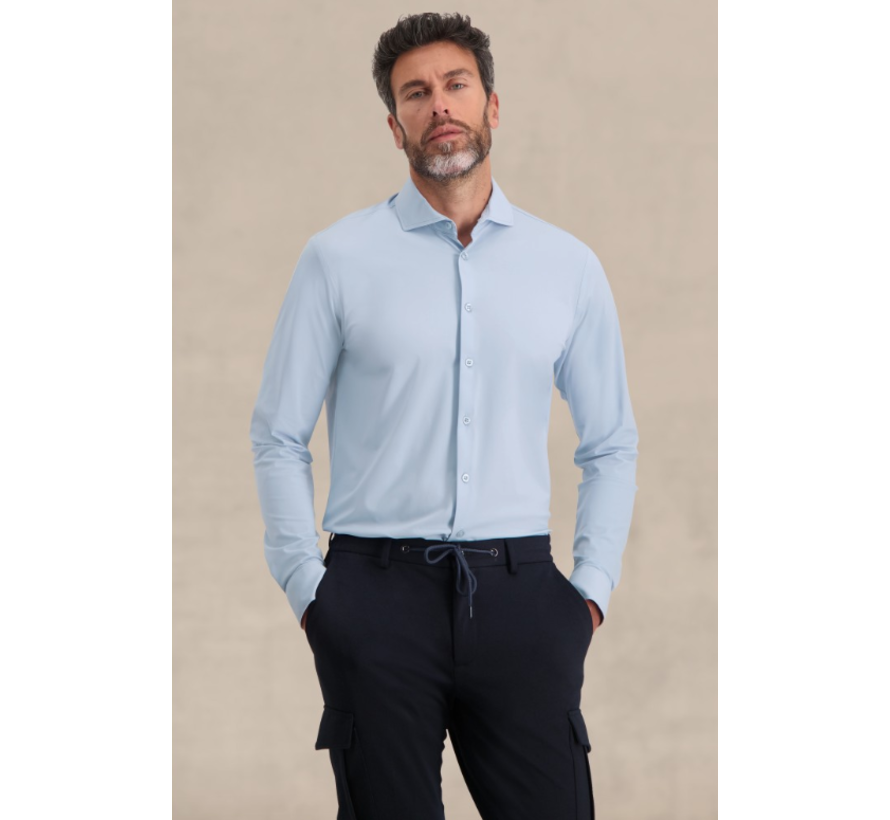 Overhemd Lounge jersey shirt BLUE (2191.22 - BLUE)