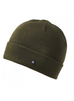 Tresanti SVEN Fine knitted beanie with rubber logo III Moss (TRHTGE074 - 907)