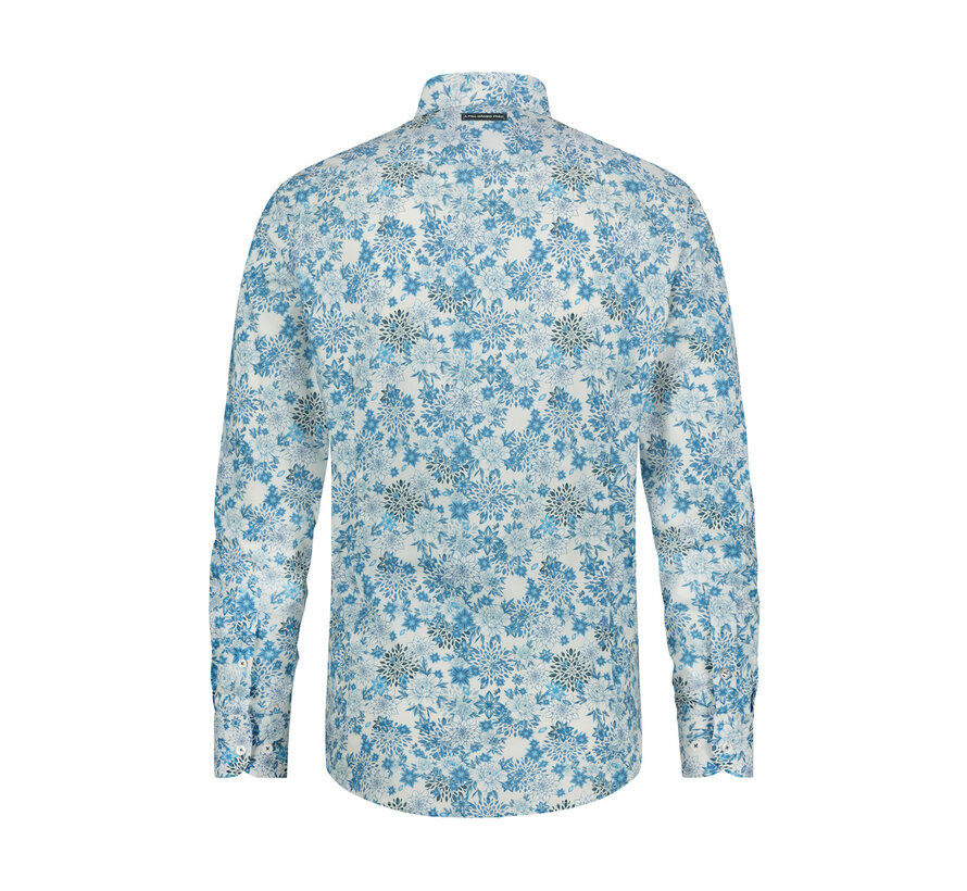 Shirt floral tattoo Cobalt (28.020.607)