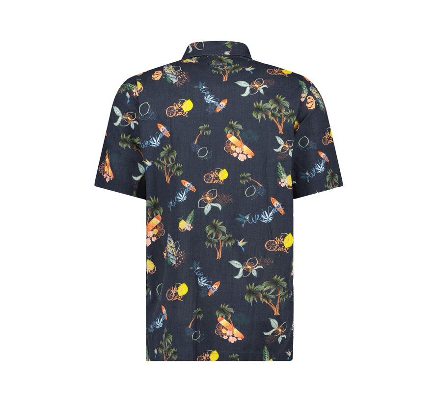 Shirt SS tropical Navy (28.076.604)