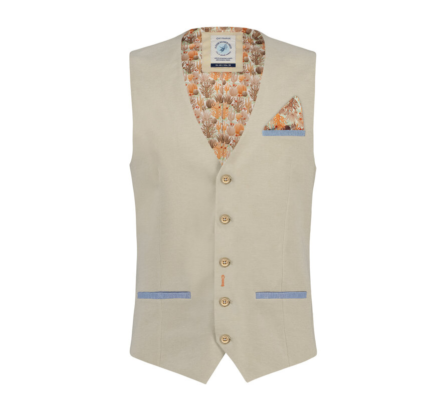 Waistcoat pique Sand (28.131.205)