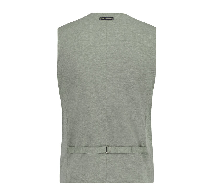 Waistcoat pique Sage Green (28.131.313)