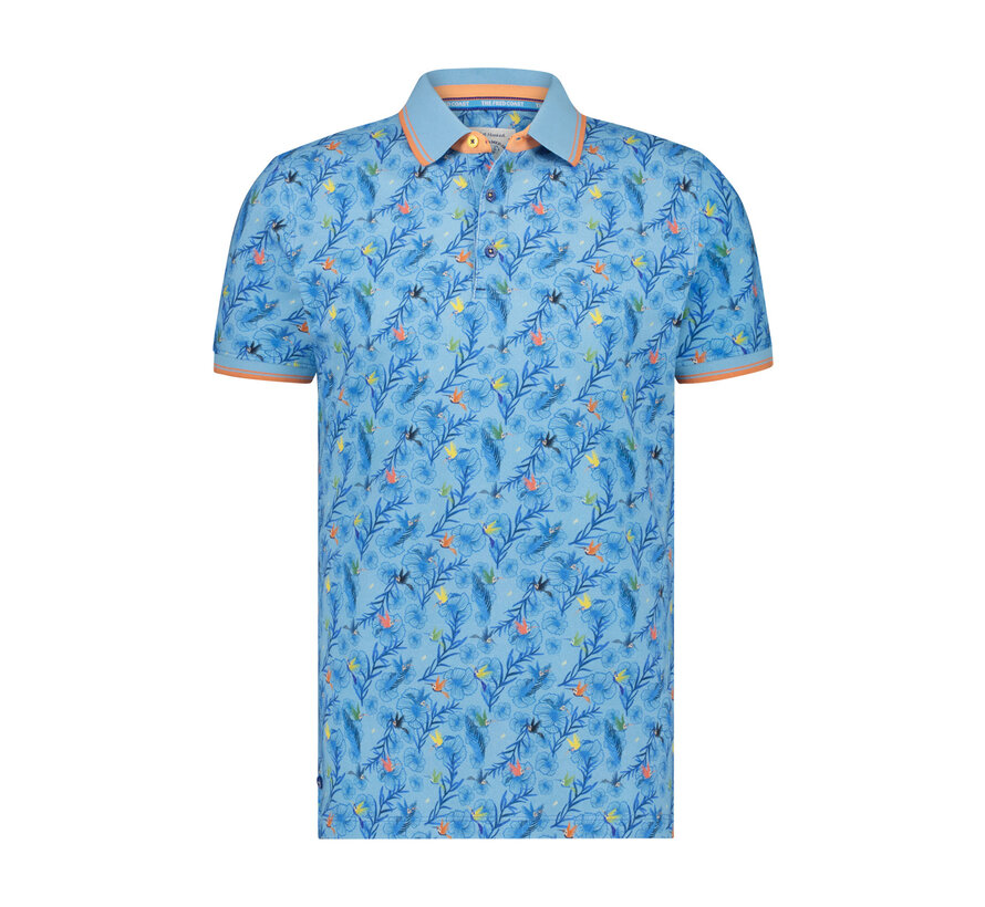 Polo hummingbird floral Sky Blue (28.309.611)