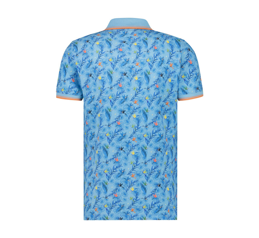 Polo hummingbird floral Sky Blue (28.309.611)