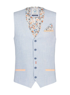 A Fish Named Fred Waistcoat linen look Light Blue (28.132.610)