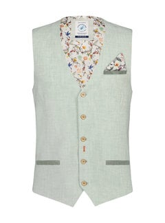 A Fish Named Fred Waistcoat linen look Olive Green (28.132.302)