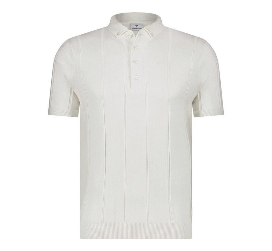 Knitted Polo Off White (KBIS24-M16 - OFF WHITE)