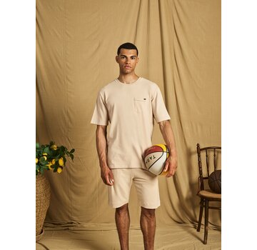 No Excess T-Shirt Crewneck Multi Coloured Jacquard Slub (23360341-122)