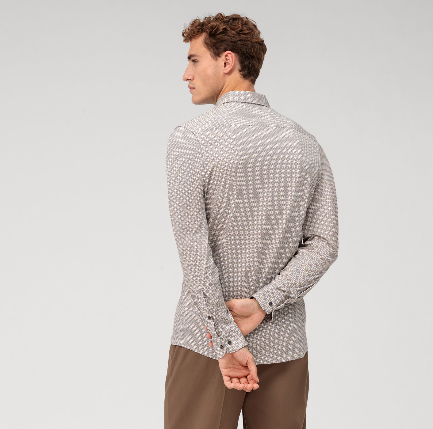 Olymp Overhemd Level Five Seven Natuur   Olymp