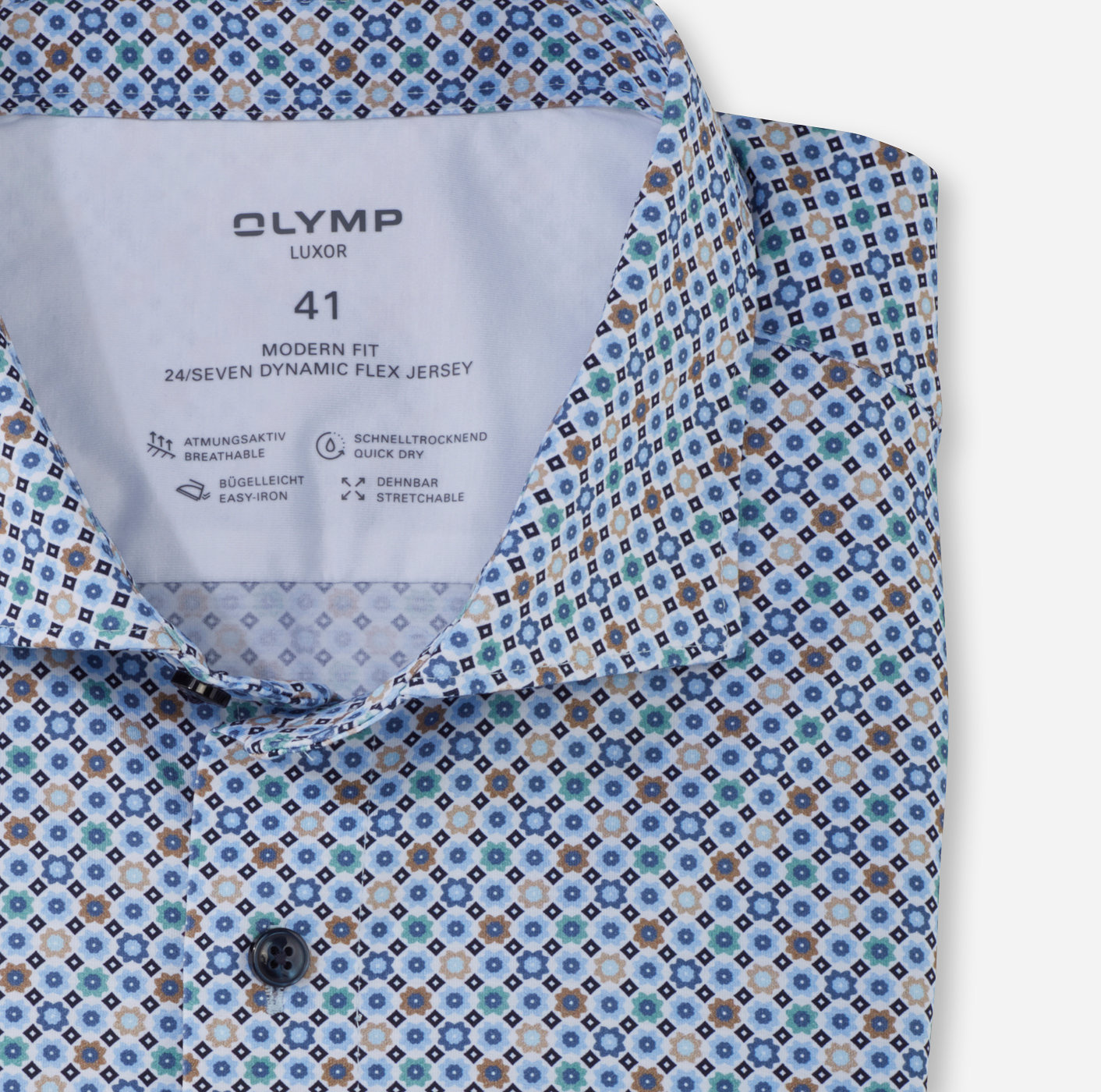 Olymp Overhemd Luxor Modern Fit Seven Groen   Olymp