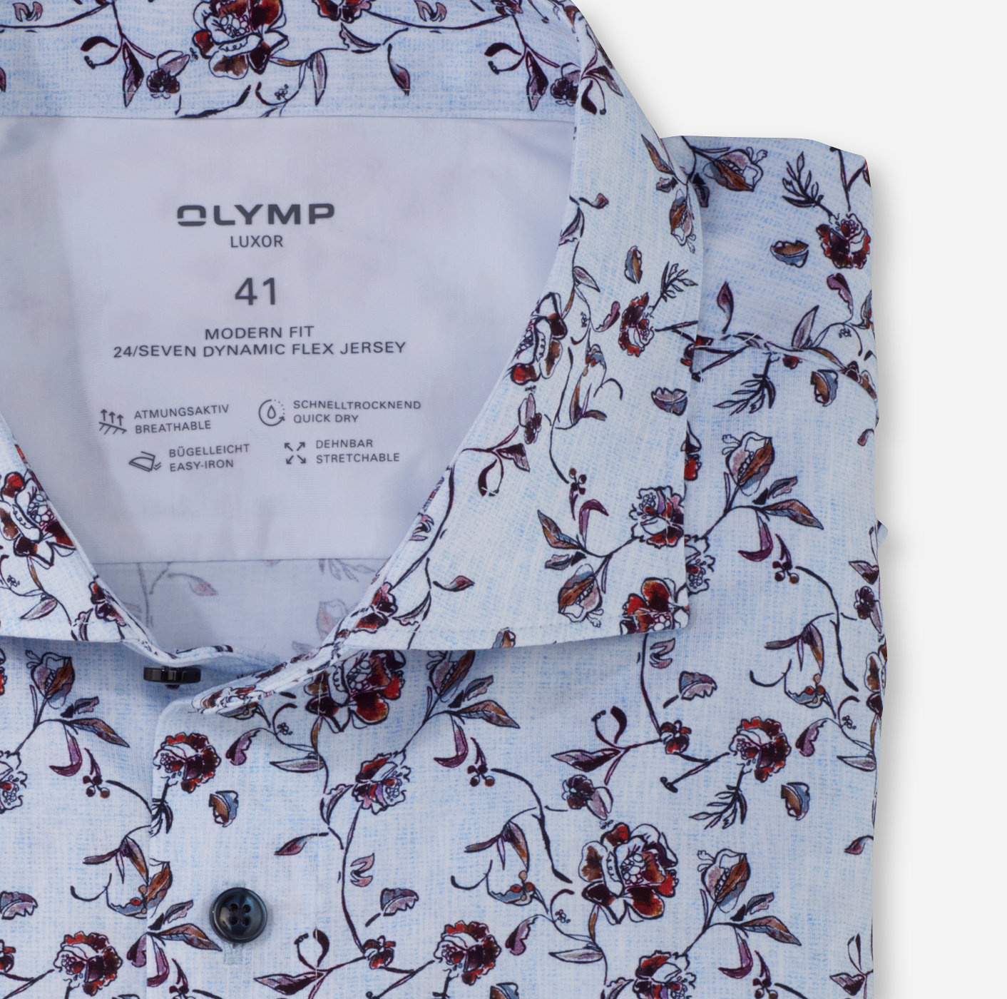 Olymp Overhemd Luxor Modern Fit Seven Blauw   Olymp