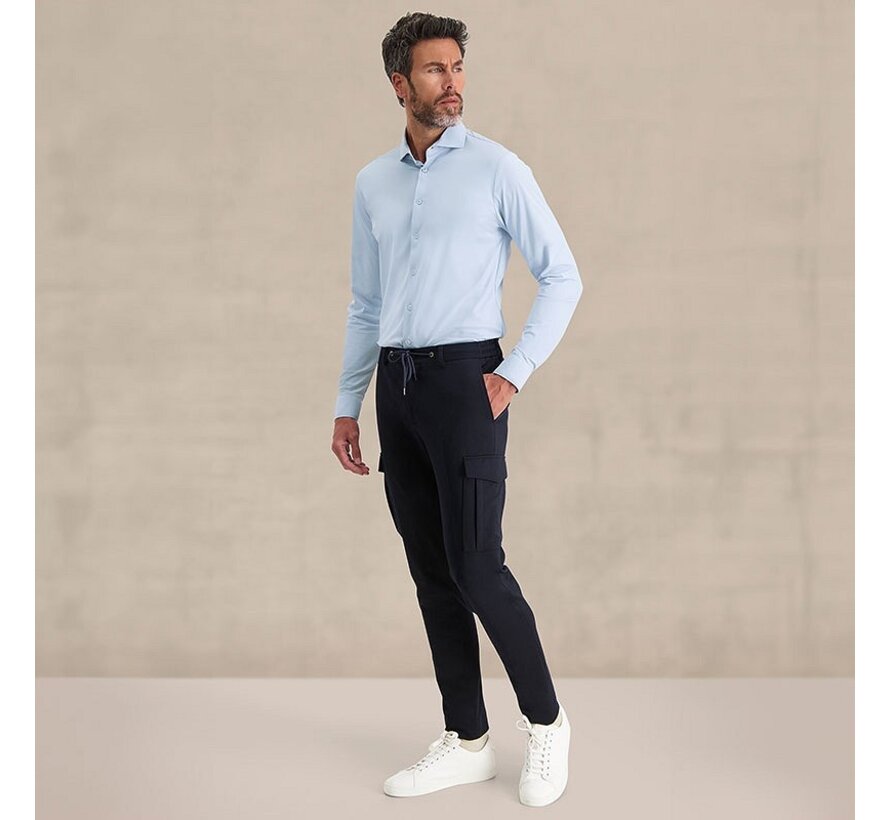 Overhemd Lounge jersey shirt BLUE (2191.22 - BLUE)