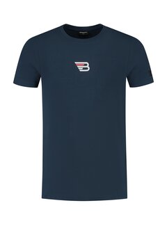 BALLIN' Slim fit T-shirt Crewneck Navy (24019115 - 07)