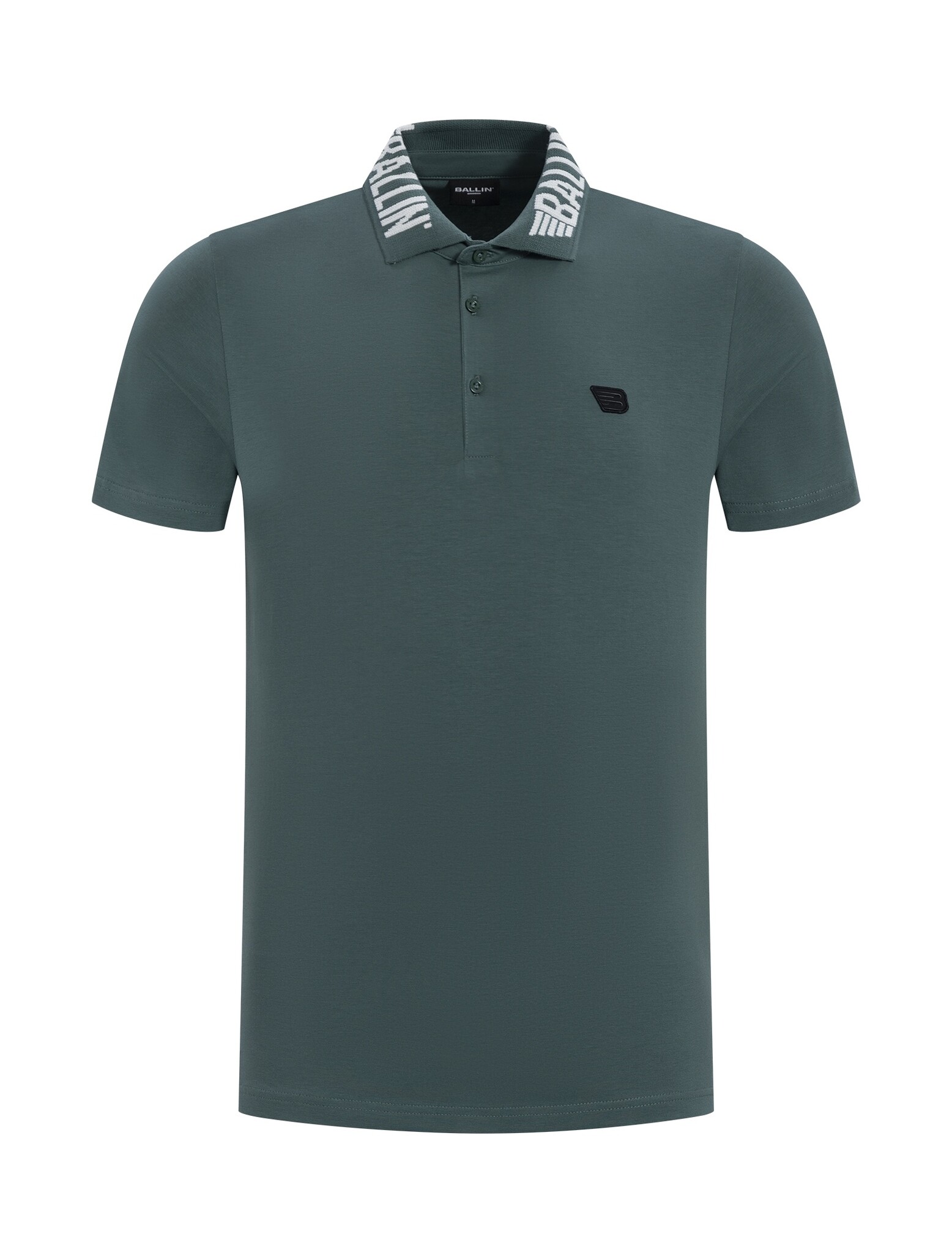 BALLIN Slim fit Polo Faded Green 24019122 76 Nieuwnieuw Herenmode
