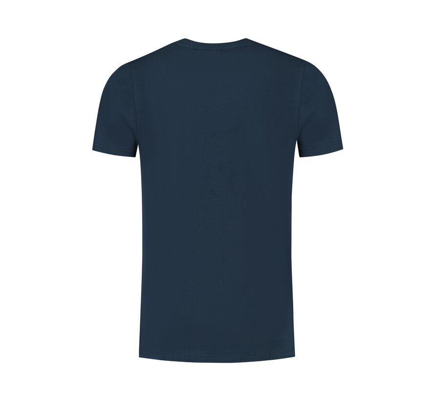 Slim fit T-shirt Crewneck Navy (24019120 - 07)