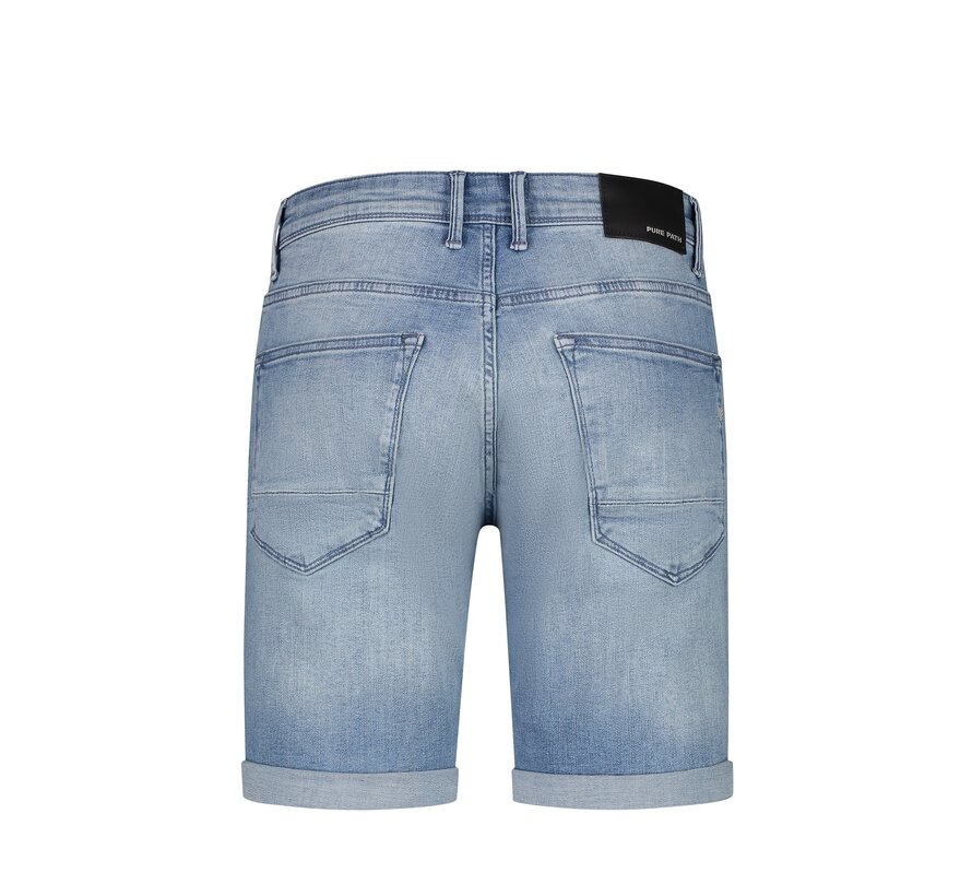 The Steve Skinny Fit Shorts Denim Light Blue (W1289 - 82)