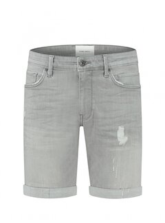 Pure Path The Steve Skinny Fit Shorts Denim Light Grey (W1261 - 85)