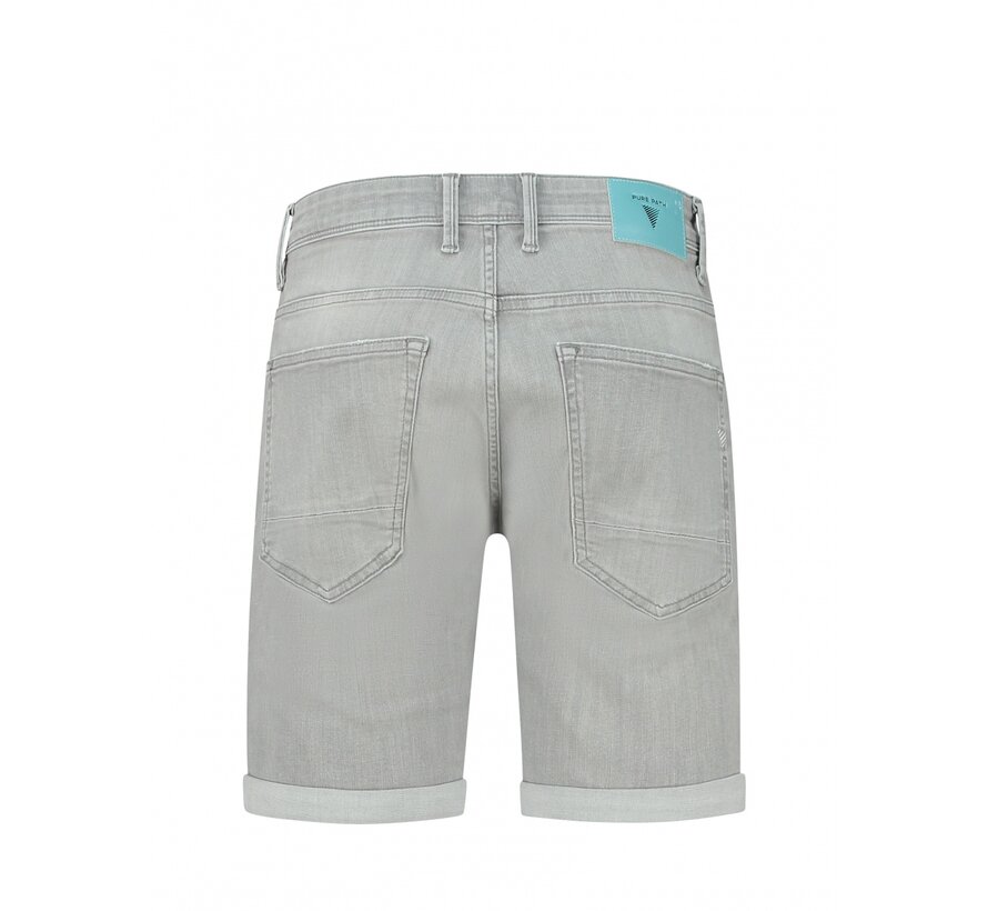 The Steve Skinny Fit Shorts Denim Light Grey (W1261 - 85)